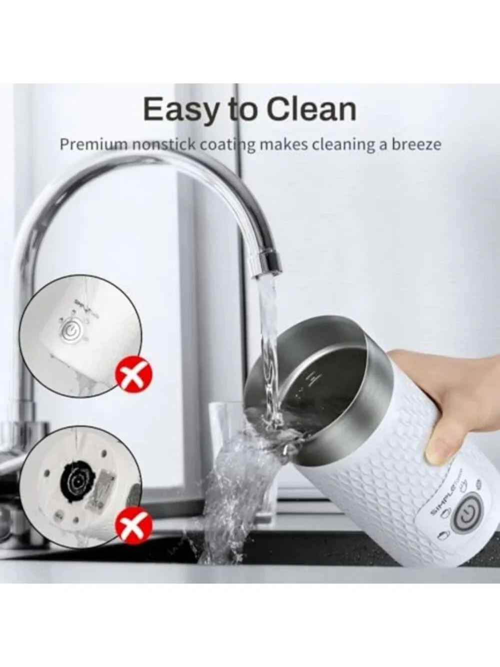 4-in-1 Electric Milk Frother & Steamer - Automatic Foam Maker for Coffee